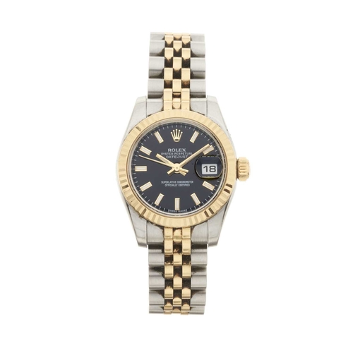 314 - 
Rolex
An Oyster Perpetual Lady Datejust 26 bracelet watch. Circa 2012
Case: Signed. Bi-metal. Refer... 