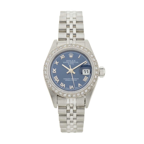 315 - 
Rolex
An Oyster Perpetual Lady Date 26 bracelet watch. Circa 2001
Case: Signed. Stainless steel. Re... 