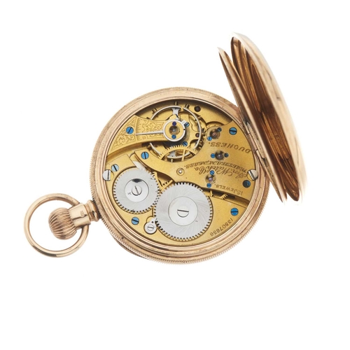 332 - 
American Waltham Watch Co., Waltham
An open face pocket watch
Case: Signed. 9ct gold. Hallmarks for... 