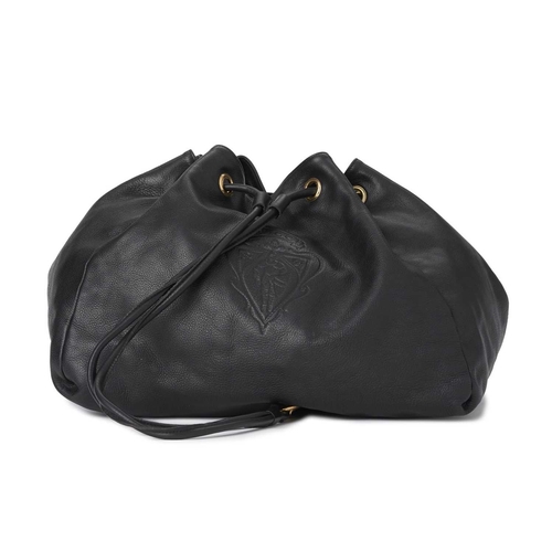 425 - Gucci, a vintage Hysteria drawstring shoulder bag, crafted from black leather, featuring the maker's... 