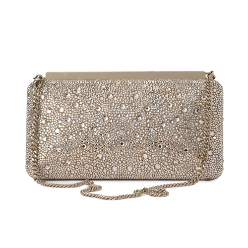 437 - Jimmy Choo, a crystal Ellipse chain clutch, featuring a crystal embellished exterior, with polished ... 