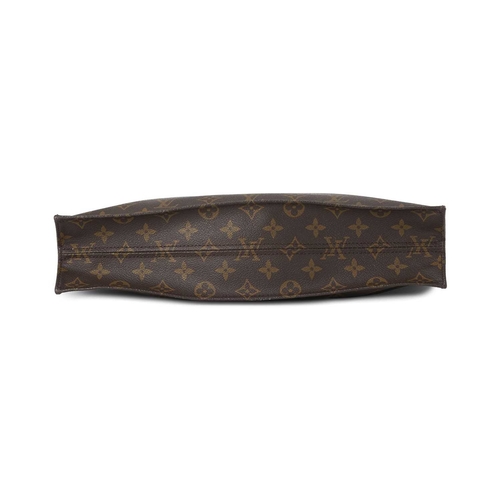 446 - Louis Vuitton, a monogram Sac Plat handbag, featuring vachetta rolled leather handles, an open top, ... 