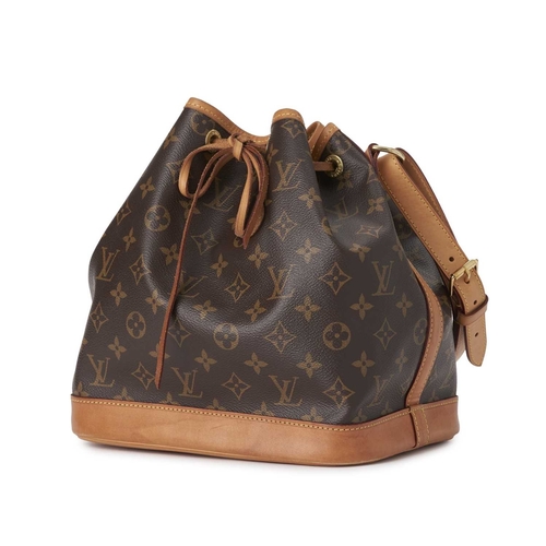 450 - Louis Vuitton, a monogram Petite Noe handbag, crafted from monogram coated canvas, with vachetta tan... 