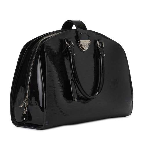 451 - Louis Vuitton, an electric epi Pont-Neuf handbag, designed with a black patent epi leather exterior,... 