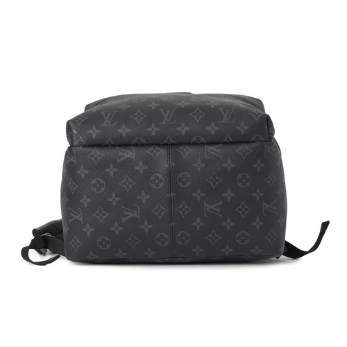 452 - Louis Vuitton, a monogram eclipse Apollo backpack, designed with a black and grey monogram coated ca... 