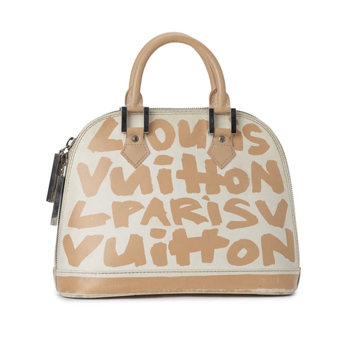 461 - Louis Vuitton x Stephen Sprouse, a limited edition Graffiti Alma handbag, designed in beige and whit... 