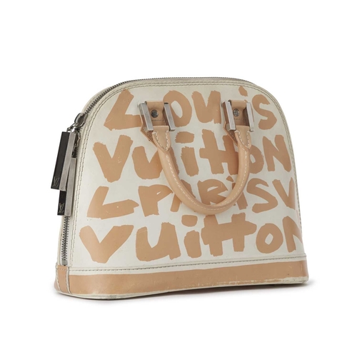 461 - Louis Vuitton x Stephen Sprouse, a limited edition Graffiti Alma handbag, designed in beige and whit... 