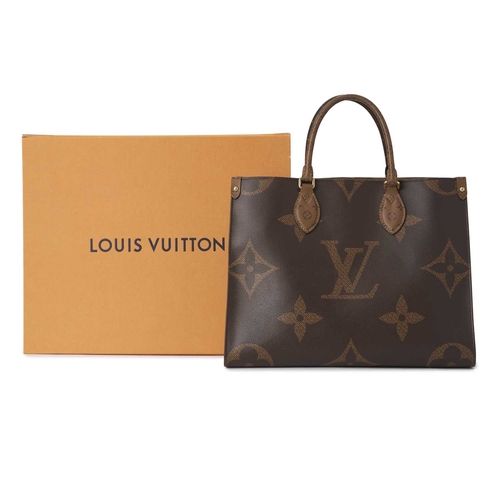 470 - Louis Vuitton, a monogram Onthego MM handbag, designed with a monogram and reverse monogram coated c... 