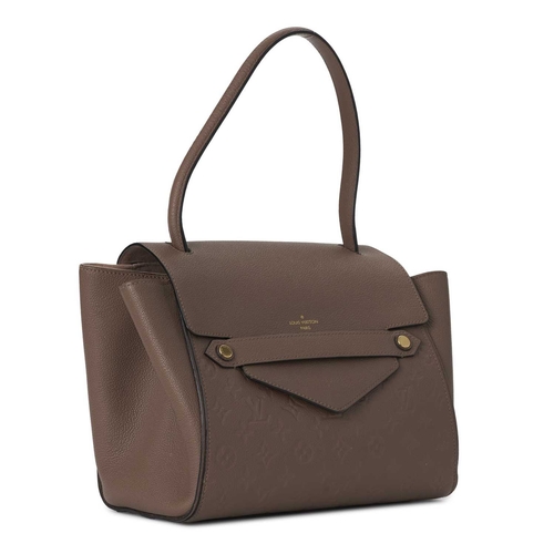 473 - Louis Vuitton, an Empreinte Trocadero handbag, designed with a monogram embossed taupe leather exter... 