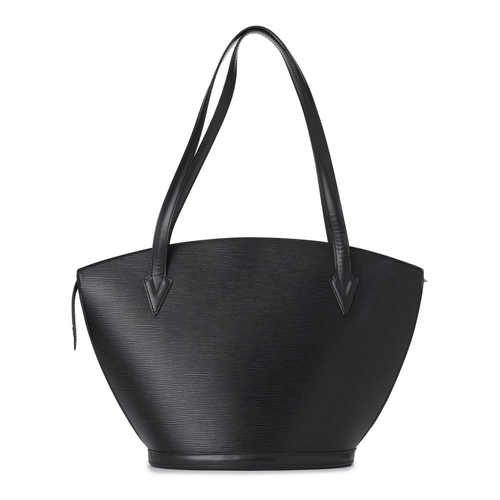 475 - Louis Vuitton, a black epi St Jacques GM handbag, crafted from black textured epi leather with smoot... 