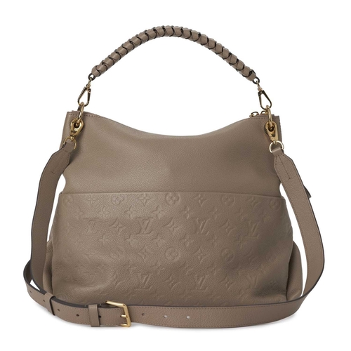 478 - Louis Vuitton, an Empreinte Maida hobo handbag, crafted from beige leather with monogram embossed de... 