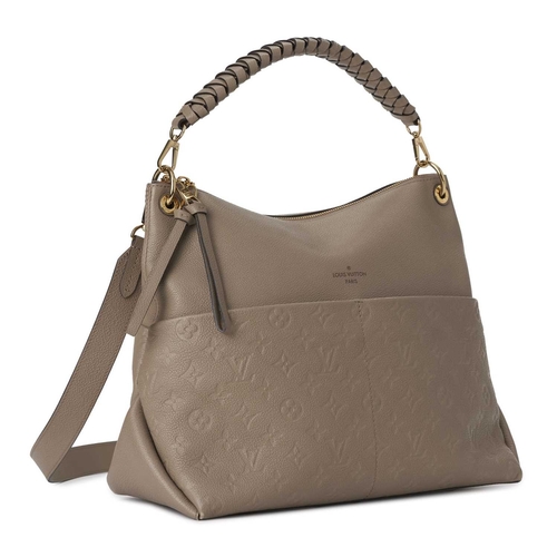 478 - Louis Vuitton, an Empreinte Maida hobo handbag, crafted from beige leather with monogram embossed de... 