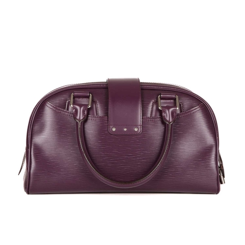 479 - Louis Vuitton, an epi Montaigne GM handbag, crafted from purple epi leather, with silver-tone hardwa... 