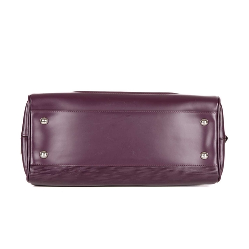 479 - Louis Vuitton, an epi Montaigne GM handbag, crafted from purple epi leather, with silver-tone hardwa... 