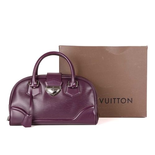 479 - Louis Vuitton, an epi Montaigne GM handbag, crafted from purple epi leather, with silver-tone hardwa... 