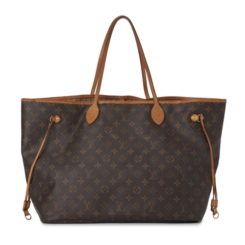 480 - Louis Vuitton, a monogram Neverfull GM handbag, featuring the maker's monogram coated canvas exterio... 