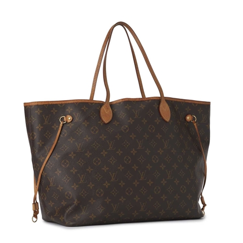 480 - Louis Vuitton, a monogram Neverfull GM handbag, featuring the maker's monogram coated canvas exterio... 