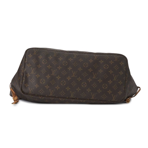 480 - Louis Vuitton, a monogram Neverfull GM handbag, featuring the maker's monogram coated canvas exterio... 