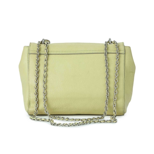 501 - Mulberry, a Lily handbag, featuring polished silver-tone hardware, chain and interwoven leather shou... 