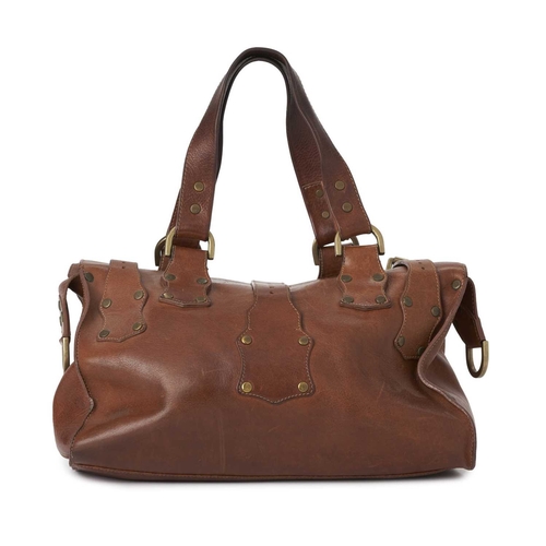 503 - Mulberry, an oak leather Roxanne handbag, with antiqued brass hardware, double leather handles, magn... 