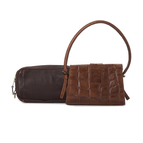 504 - Mulberry, two small vintage bags, to include a tan congo leather Diana Buckle bag, together with a b... 