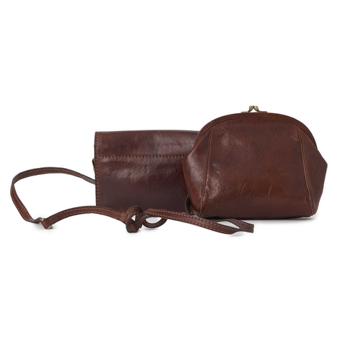 520 - The Bridge, two leather bags, to include a small tan leather crossbody bag with magnetic flap closur... 