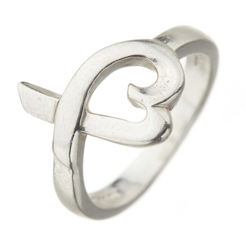 523 - Tiffany & Co. x Paloma Picasso, a silver Loving Heart ring, signed Tiffany & Co., facsimile signatur... 