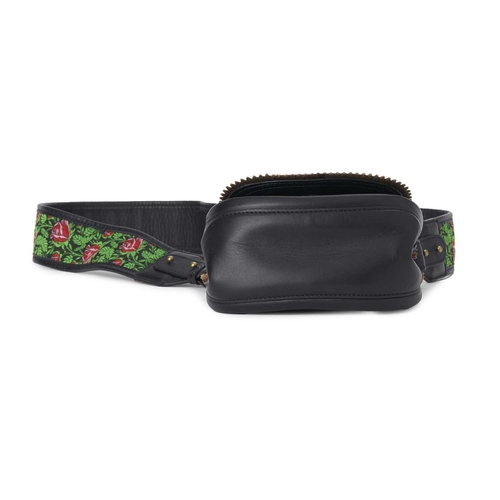 530 - Vivienne Westwood, a small Anglomania leather saddle bag, crafted from smooth black leather, featuri... 