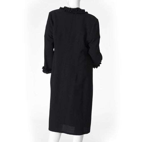 540 - Four items of ladies designer clothing, to include a black wool dress and matching long jacket by Je... 