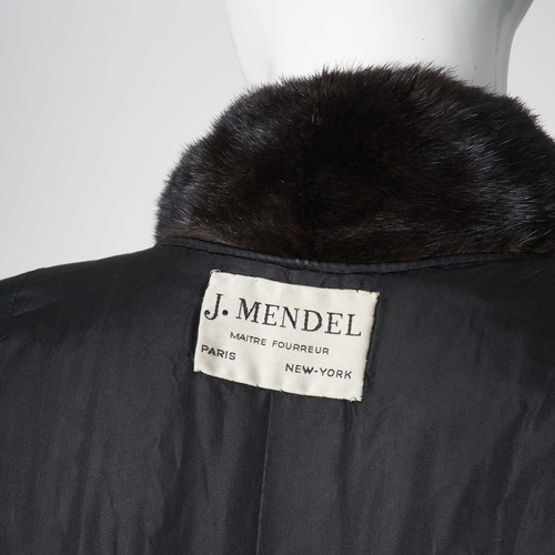 548 - J.Mendel, a full-length ranch mink coat, featuring a notched lapel collar, an open front with button... 