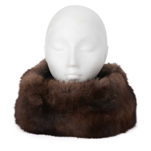 585 - Fur accessories, to include a silver fox fur hat, a red fox fur hat, and a sable fur snood scarf, on... 