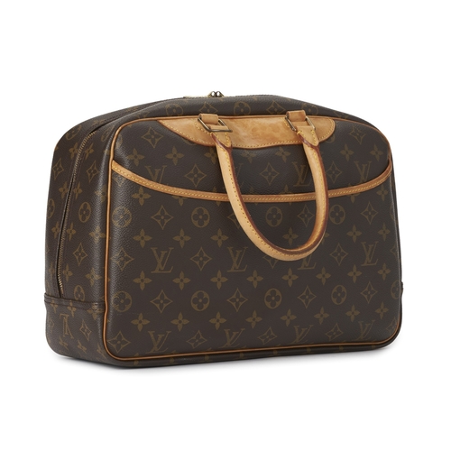 454 - Louis Vuitton, a monogram Deauville handbag, featuring the maker's monogram coated canvas exterior w... 