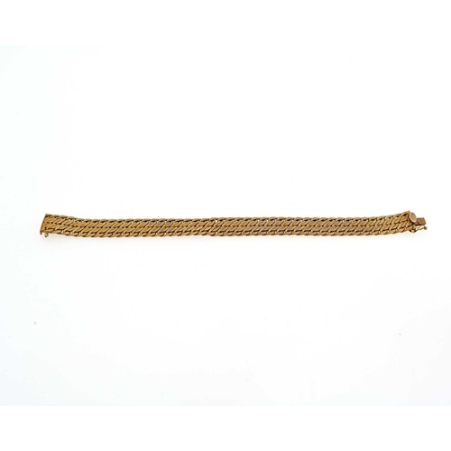 12 - A 9ct gold woven bracelet