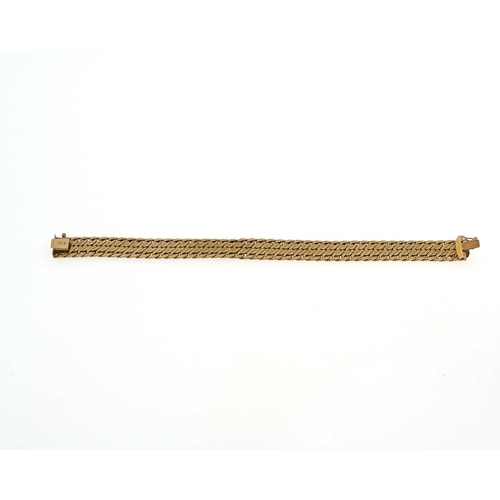 12 - A 9ct gold woven bracelet