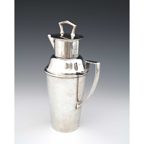 131 - Asprey and Co., an Art Deco silver plated novelty cocktail shaker, circa 1930, in the form of a milk... 