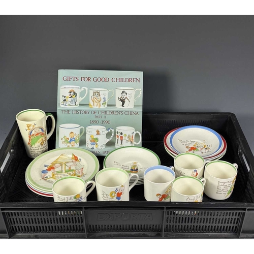 117 - Midwinter nursery ware, including Peggy Gibbons 'This Little Piggie' and 'Jack and Jill', cups, sauc... 
