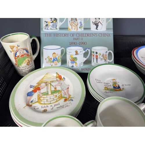 117 - Midwinter nursery ware, including Peggy Gibbons 'This Little Piggie' and 'Jack and Jill', cups, sauc... 