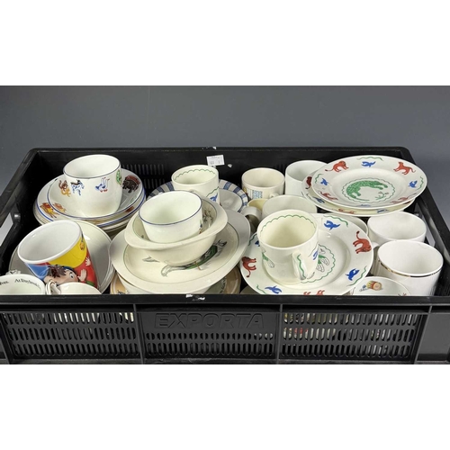 118 - A collection of nursery ware including Spode Cutie Kitten, Royal Worcester animals, Grafton, Portmei... 