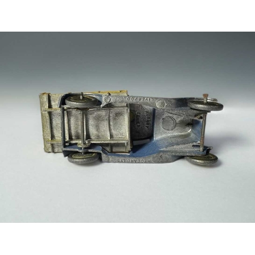 402 - An early Hornby Series, Meccano Ltd Liverpool, blue and yellow 22c motor truck, with yellow wheels (... 