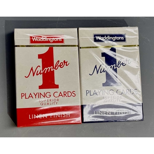 410 - A collection of playing cards, most unused, Thomas de la Rue 'Pierrot' cased set with sample card, b... 