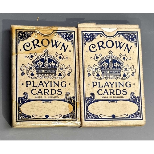 410 - A collection of playing cards, most unused, Thomas de la Rue 'Pierrot' cased set with sample card, b... 