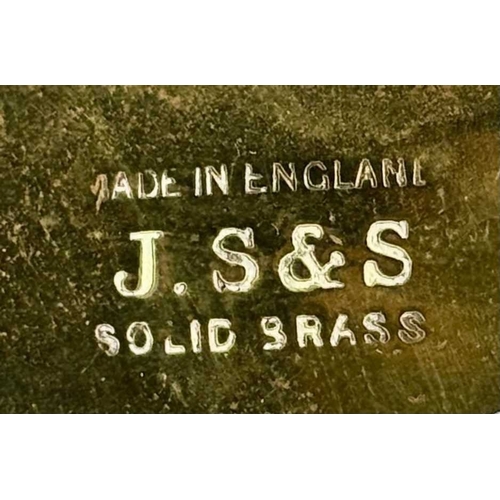 423 - Metalware including a 'Deluxe' brass car horn, a brass bell with scrolled wall bracket, a Joseph San... 