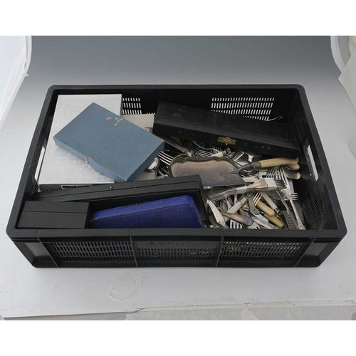 426 - A collection of plated items, twentieth-century and later, to include teapots, hot water jug, flatwa... 