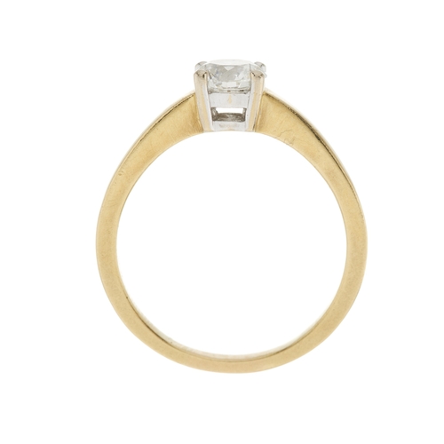 110 - An 18ct gold brilliant-cut diamond single-stone ring, diamond weight 0.75ct, engraved to band, estim... 