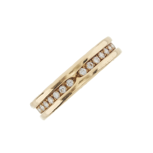128 - Bulgari, an 18ct gold brilliant-cut diamond B.Zero1 full eternity ring, signed Bulgari, estimated to... 