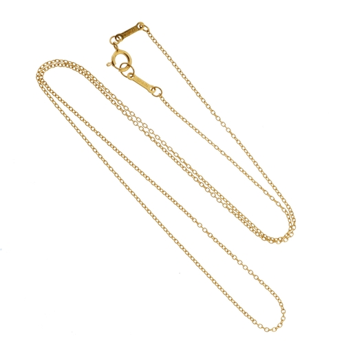 141 - Elsa Peretti for Tiffany & Co., an 18ct gold trace-link chain necklace, signed Tiffany & Co., facsim... 