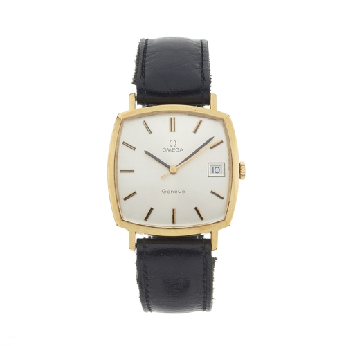 212 - 
Omega 
A Genève wrist watch. Circa 1972
Case: Signed. Gold plated front with stainless steel case b... 