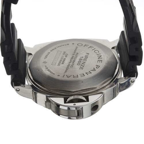 217 - 
Panerai 
A Luminor Submersible wrist watch. Circa 2007
Case: Signed. Stainless steel. Unidirectiona... 