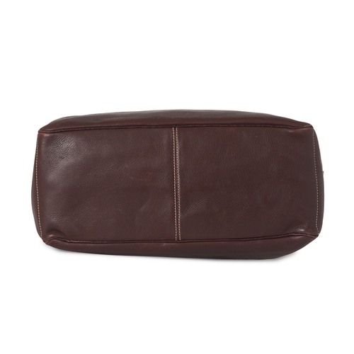 267 - Celine, a Boogie bag, crafted from burgundy leather, with brushed gold-tone logo engraved hardware, ... 