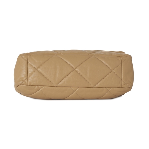 290 - Chanel, a 19 Maxi Flap handbag, featuring a caramel quilted lambskin leather exterior, with mixed ha... 